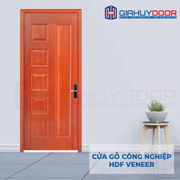 Cửa gỗ công nghiệp HDF Veneer 6B-sapely